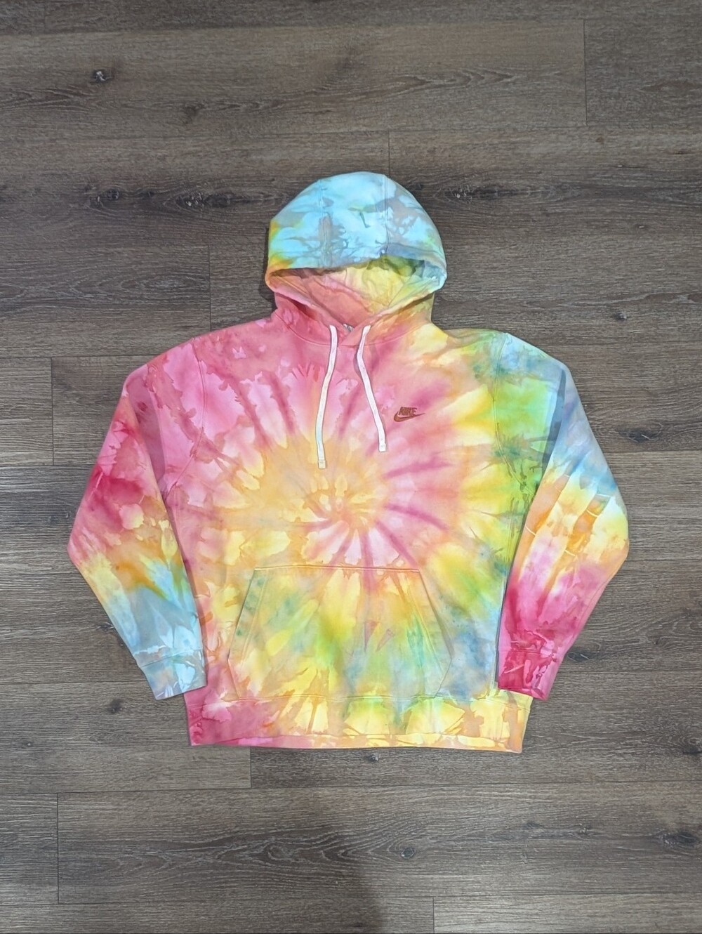Nike 1 of 1 tie-dye small logo hoodie - SIZE XL